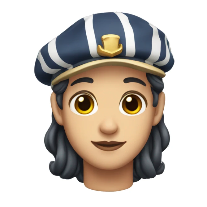 TAURUS CHARACTER WEARING A FRENCH BERET AND STRIPED SAILOR SHIRT sticker