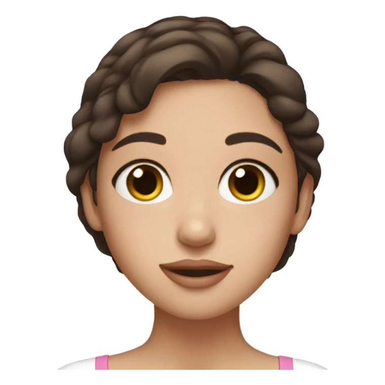 Brunette white skin care girl  sticker