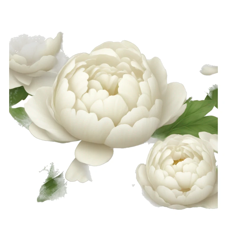 Creamy white peony bouquet sticker