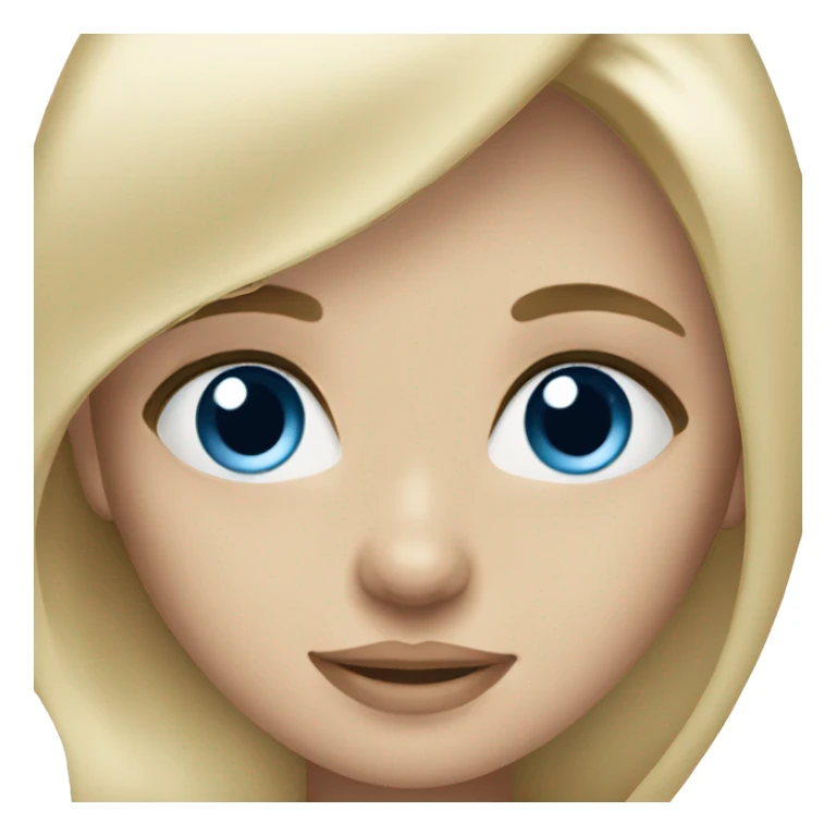 Straight Blonde hair girl with blue eyes sticker