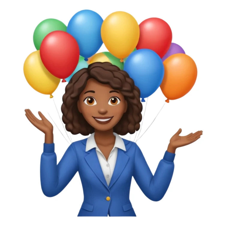 Street Balloon Seller black woman  sticker