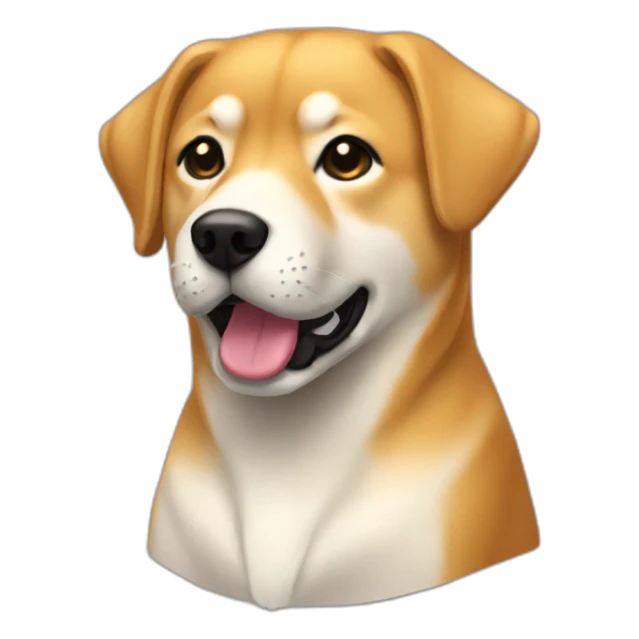 lab with shiba fur, 3/4 view sticker