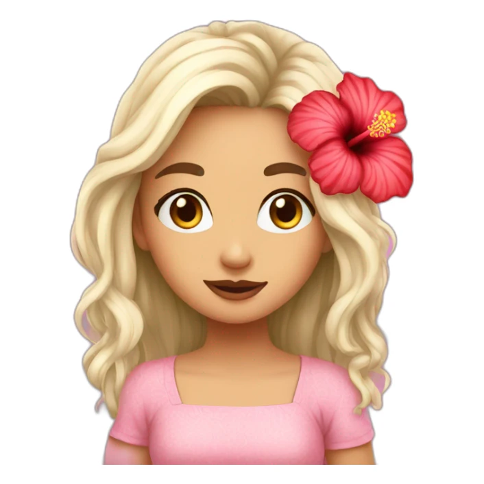 cute hibiscus profile picture sticker