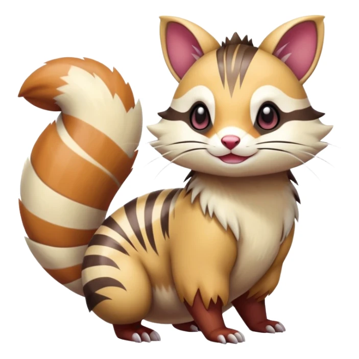 Colorful Linoone-Furret-hybrid sticker