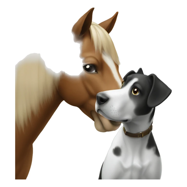 Horse and dog  sticker