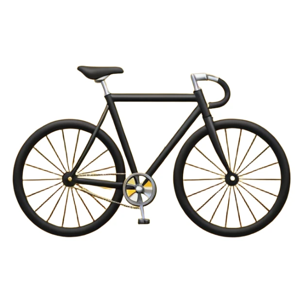 Create a Telugu Desam Party (TDP) flag emoji: bright solid yellow background, simple black bicycle icon in the center. Flat emoji style, bold colors, clean edges, no text, no gradients, no shadows. Square 1:1 ratio, transparent background, minimal and clear like a system emoji. sticker