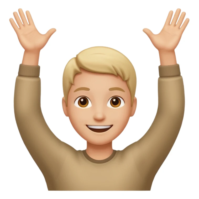 A person with the arms opened and extended sticker