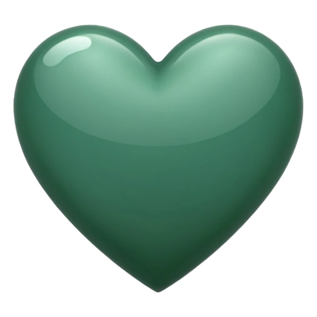 Quiero un corazón color verde pino sticker