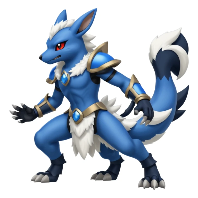 Mega lucario and mega Absol fusion full body four legs sticker