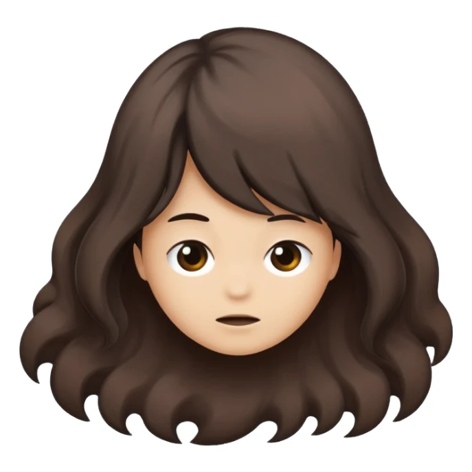 Dust Cloud (Haircare Pollution) in dark brown (#654321, #8B4513, #A0522D) sticker