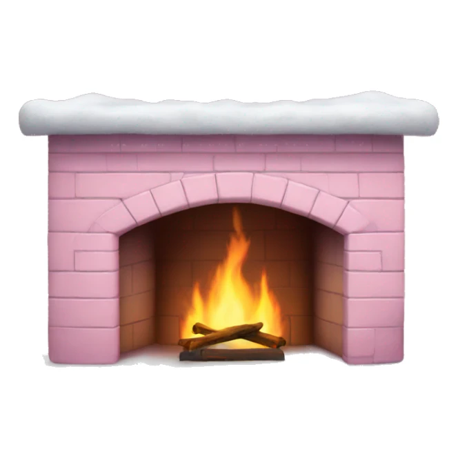 Winter Pink FirePlace sticker