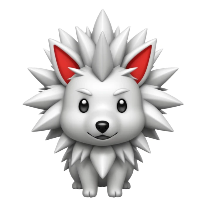 Edgy Colorless Unique Shaymin-Bagon-dog sticker