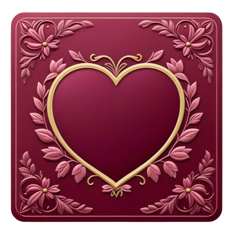 burgundy vintage valentine’s day card sticker