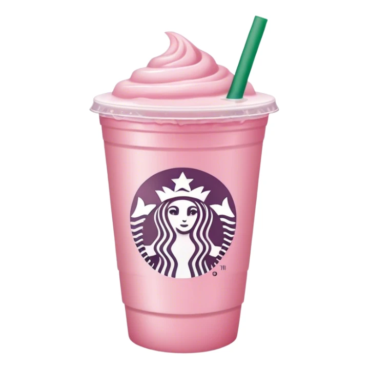 pastel pink juice in a starbucks cup sticker
