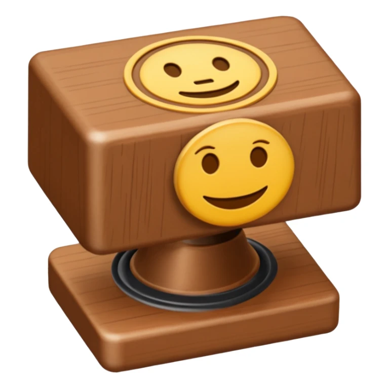 make me a STAMPER emoji with the browserbase logo 🅱️ – emoji inside of it sticker