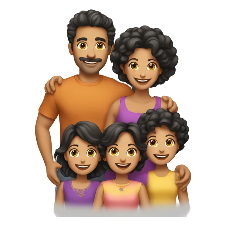 familia latina feliz sticker