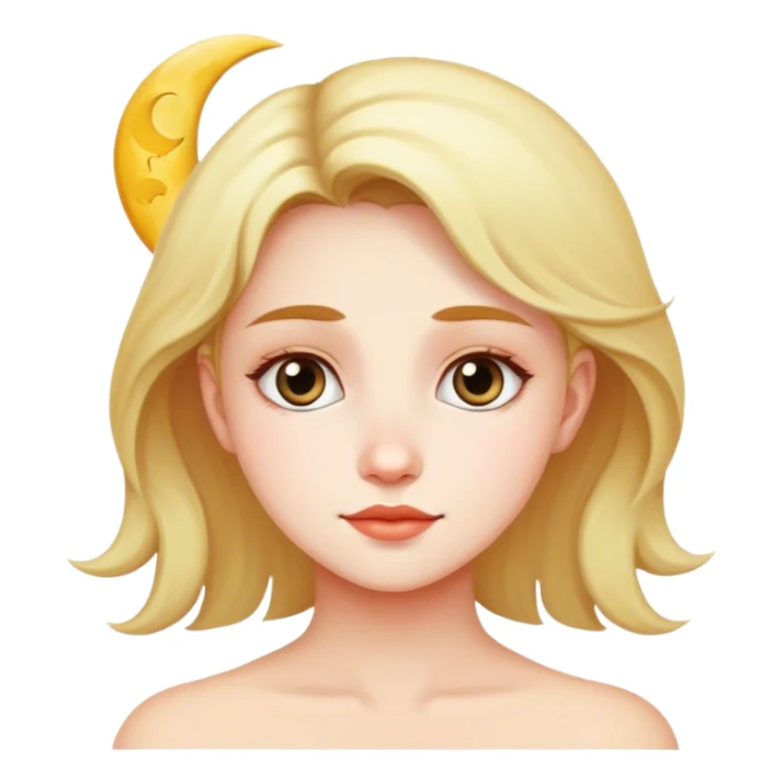 The girl with the moon sticker