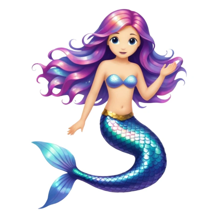 Mermaid vibes emoji sticker
