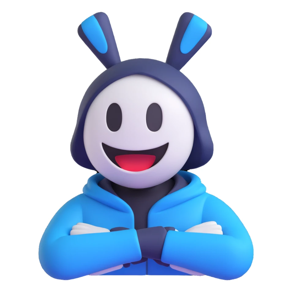 logo for 'Sans Fight' inspired by Undertale, 3D Emoji style, bold blue and white colors sticker