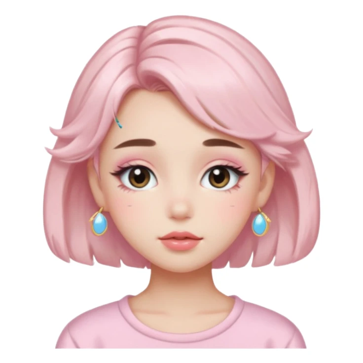  Soft Girl
Origin: TikTok/Western

Key Features: Pastel blush, gloss or tinted balm, fluffy brows, shimmery lids, small hair clips or pigtails.

Vibe: Playful, sweet, pastel-saturated cuteness — very Y2K meets kawaii.

Signature Trick: Emphasizes youthful, doll-like features with lots of pink. sticker