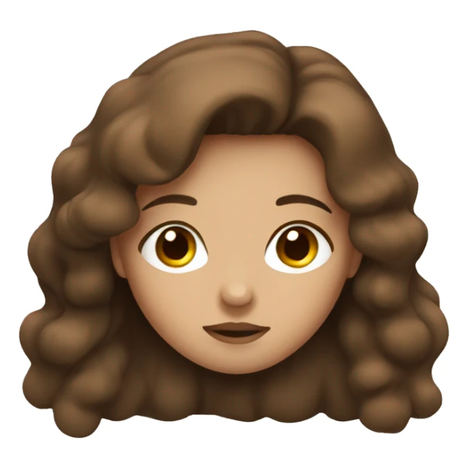 Sleep girl brown hair  sticker