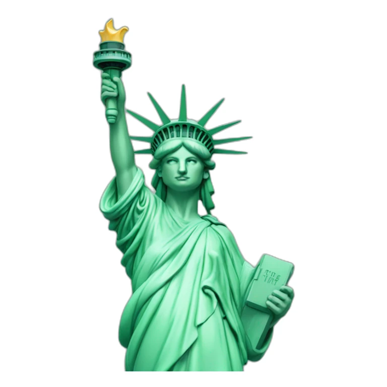 Statue of liberty christmas sticker