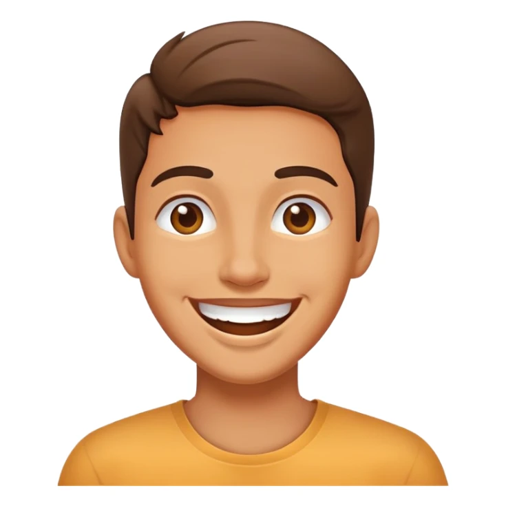 happy mood face with a big smile sticker