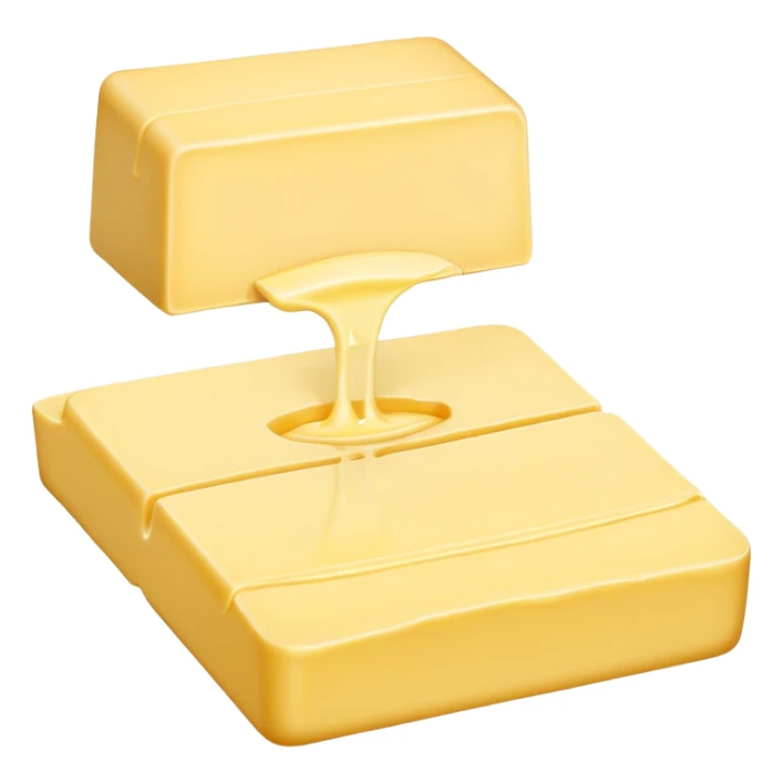stick of butter with a small piece cut off sticker