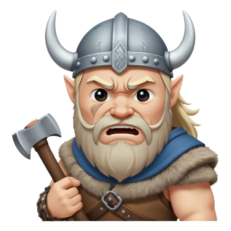 crying Viking with an ax in his hands
realistic sticker