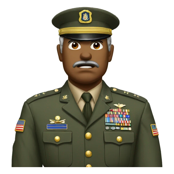 general of army usa angry sticker
