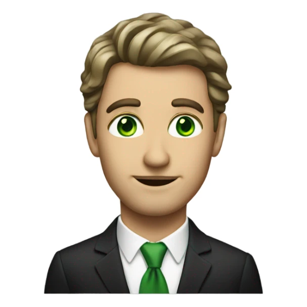 rich man with green eyes sticker