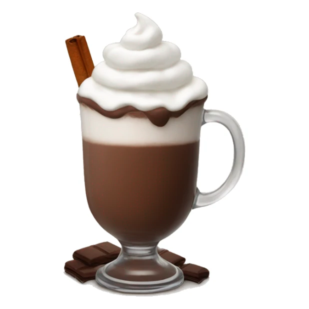 Hot chocolate with whip cream  sticker