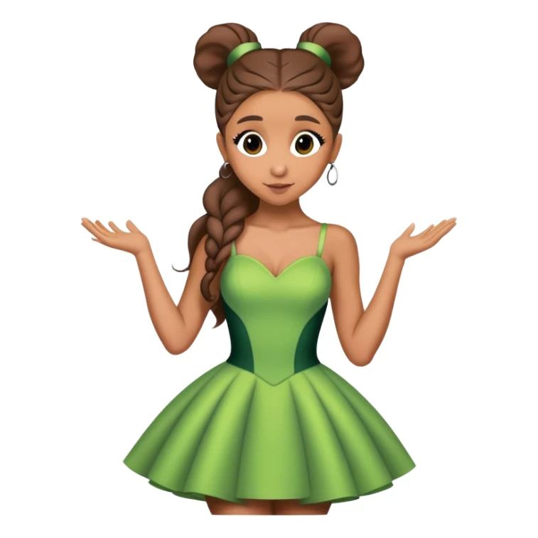 Ariana grande putting on her dress for wicked  sticker