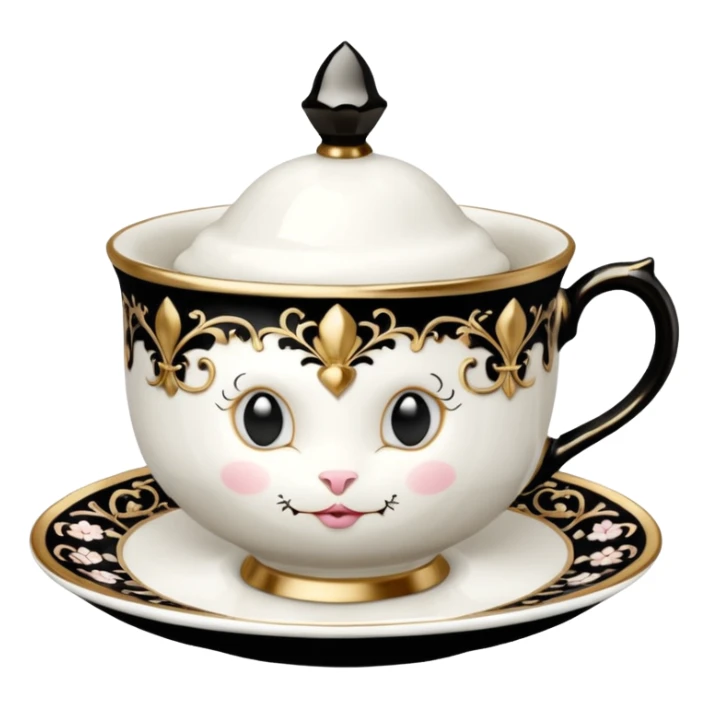 Alice in Wonderland teacup gothic sticker