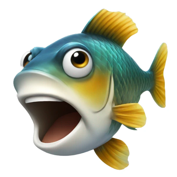 Fish saying hi sticker