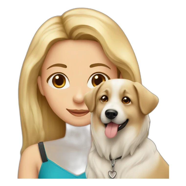 Herman shepherd dog with blonde beautiful girl sticker