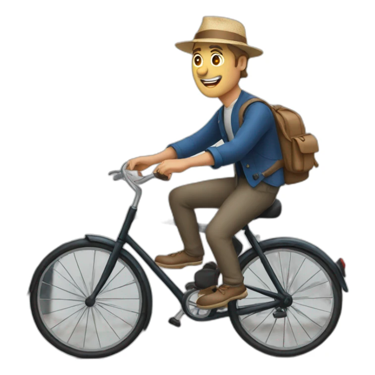 french man on a bicycle sticker