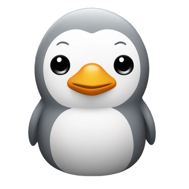 Pingouin gris et blanc avec un tout petit becs  sticker