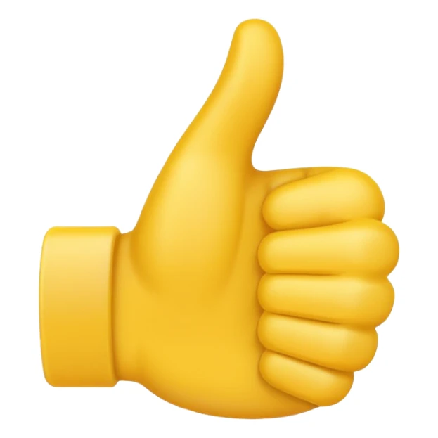thumbs up emoji with two thumbs facinf outwards sticker