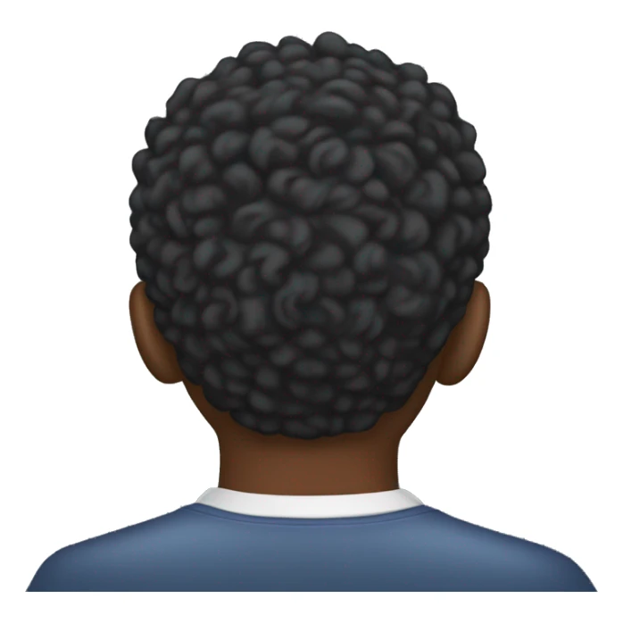 Back of head African Male Short afro sticker