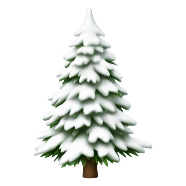  actual white fir christmas tree isolated.  sticker
