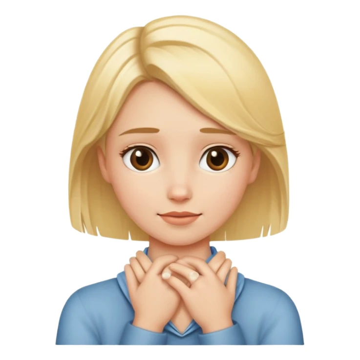 blond girl with hands around neck sticker