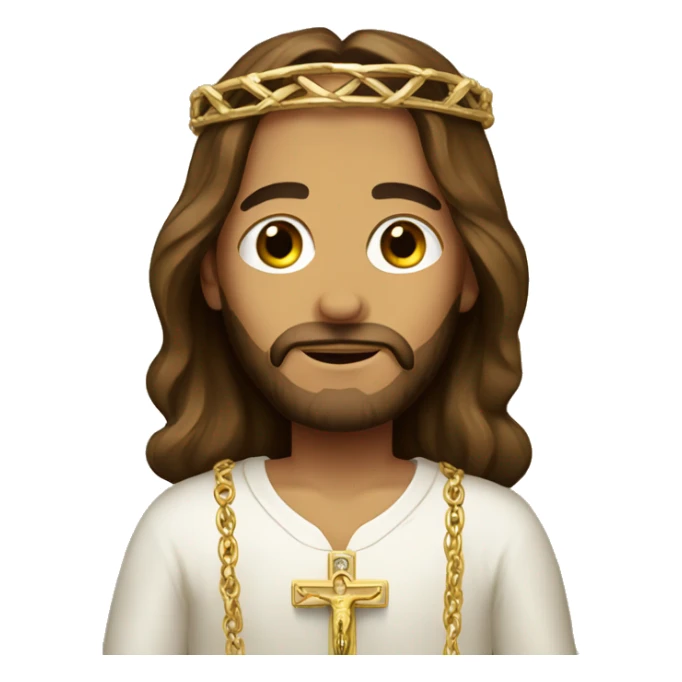 Jesus with lots of jewelry  sticker