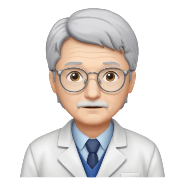 a old doctor wearing glasses sticker