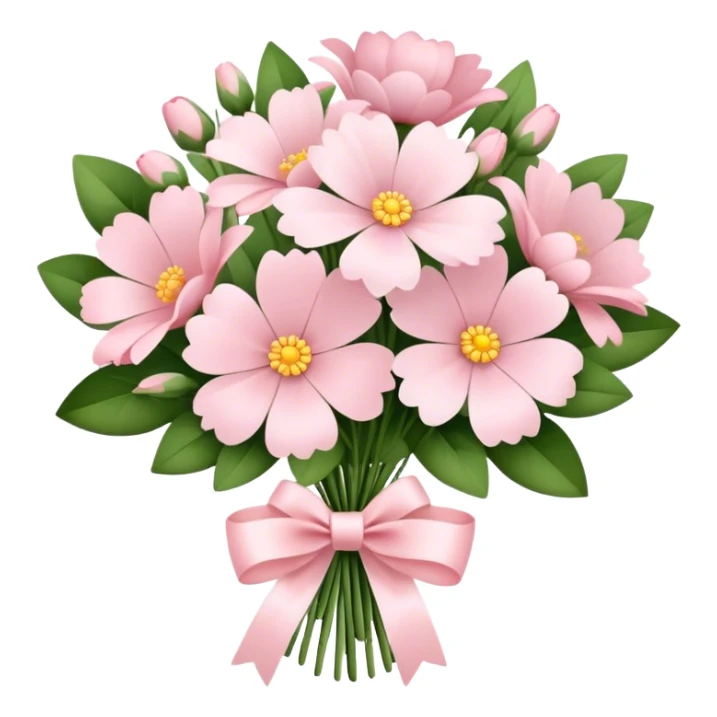 pale pink flower bouquet  sticker