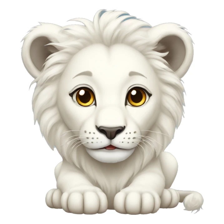 Baby white lion  sticker