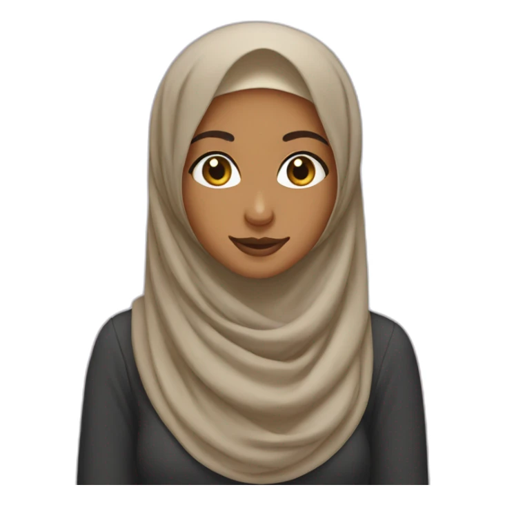Hijabi girl with a long Beard man sticker