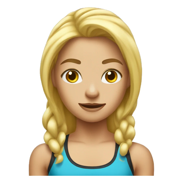 Blond gym girl sticker