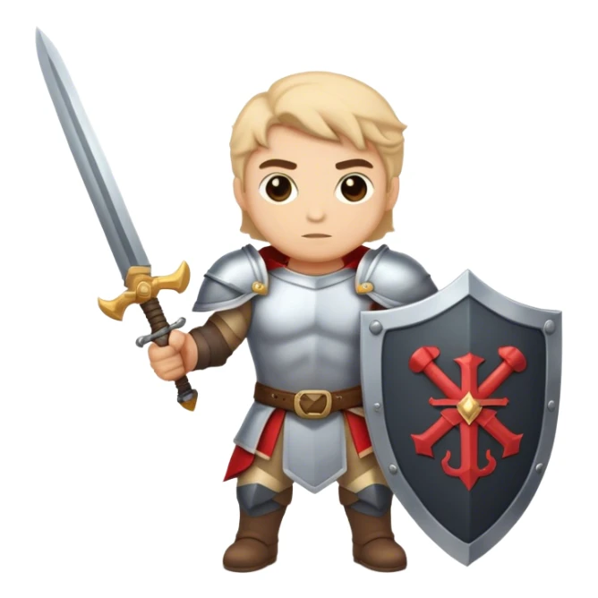 crossed swords  shield and cs on the shield  hero  sticker