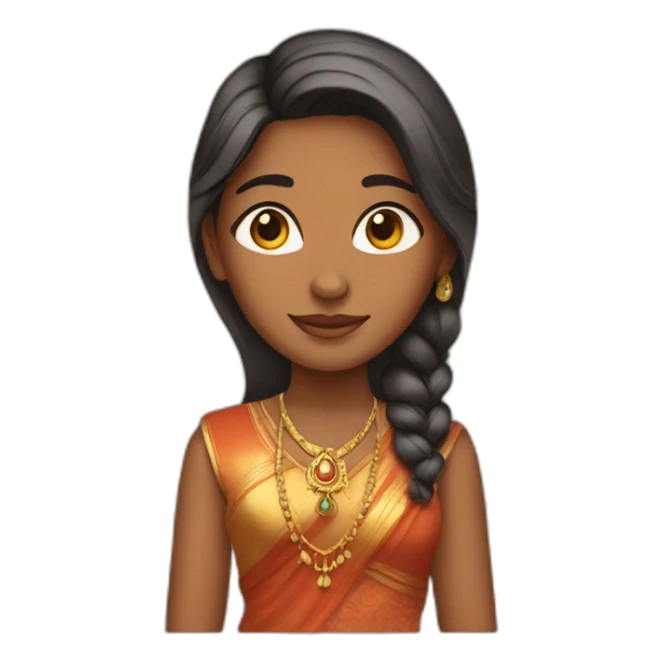 Indian girl with highlights sticker